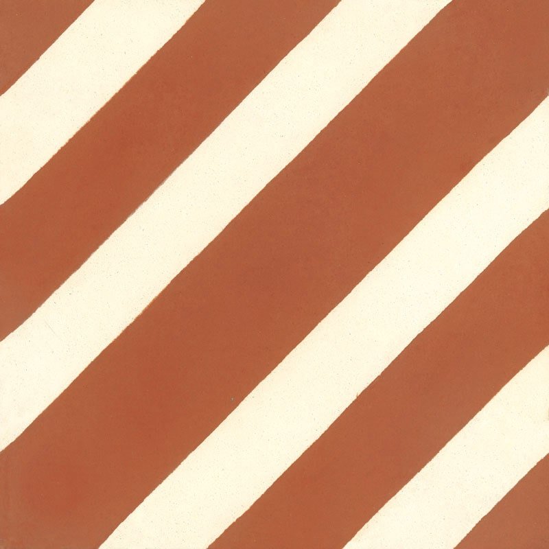 Carreau de Ciment Zig Vanille & Rouge Sainte-Victoire - Carocim