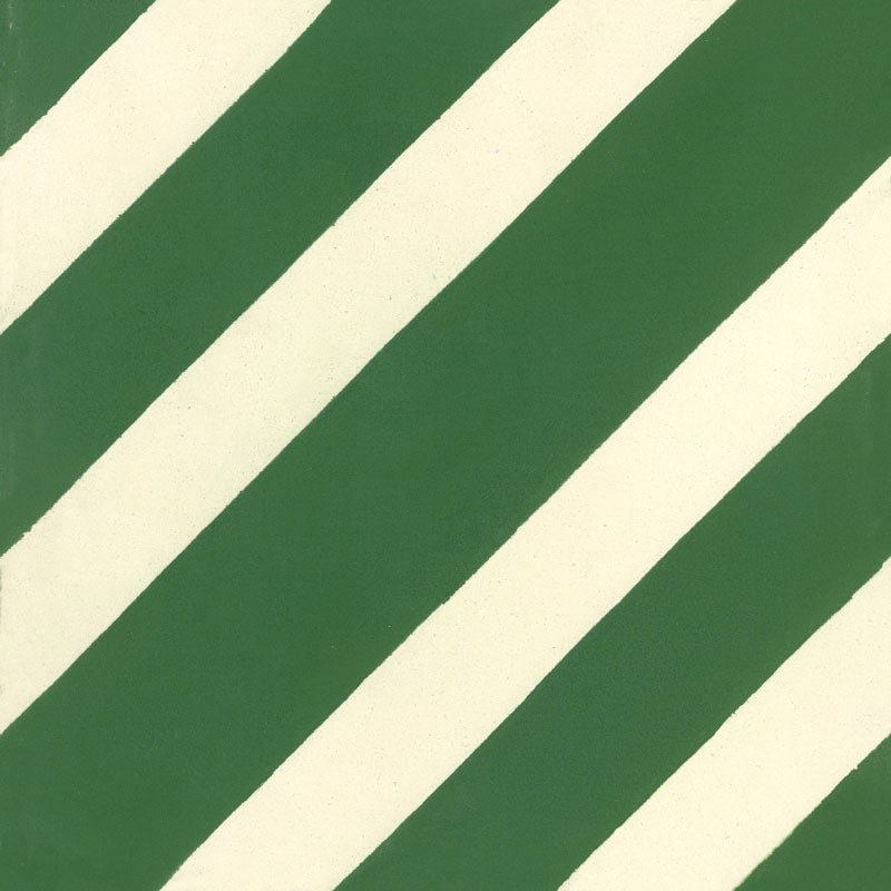 Carreau de Ciment Zig Vanille & Vert Chlorophylle - Carocim