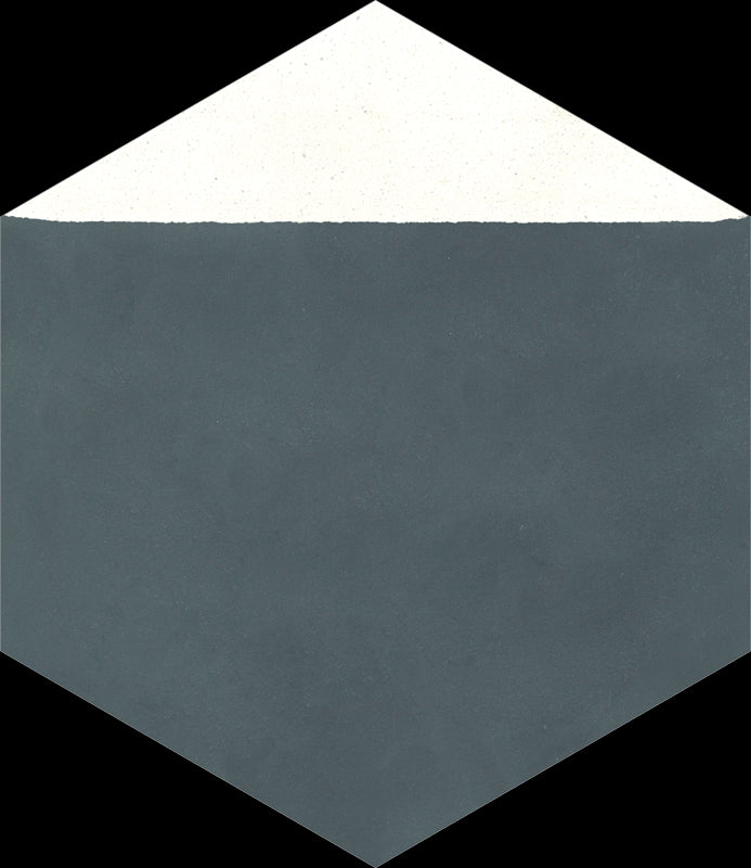 Carreau de Ciment Hex-Isocèle Basalte Blanc Sim.PL