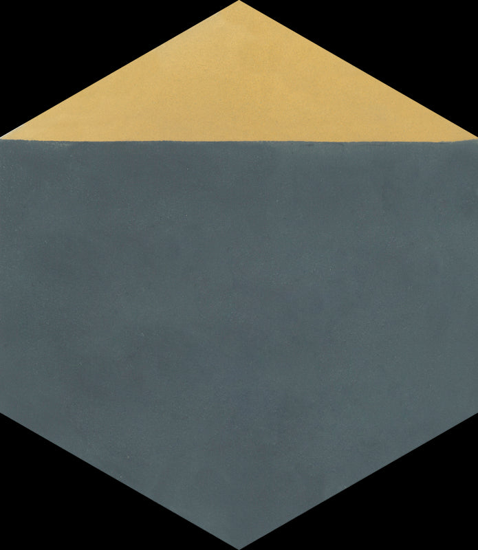 Carreau de Ciment Hex-Isocèle Basalte Moutard Sim.PL