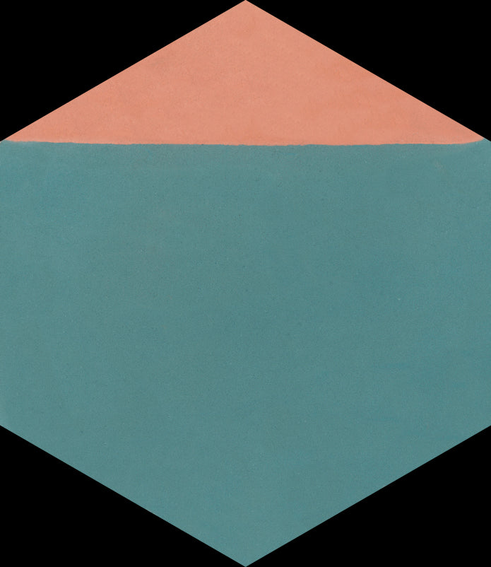 Carreau de Ciment Hex-Isocèle Mistral Rose Antique Sim.PL